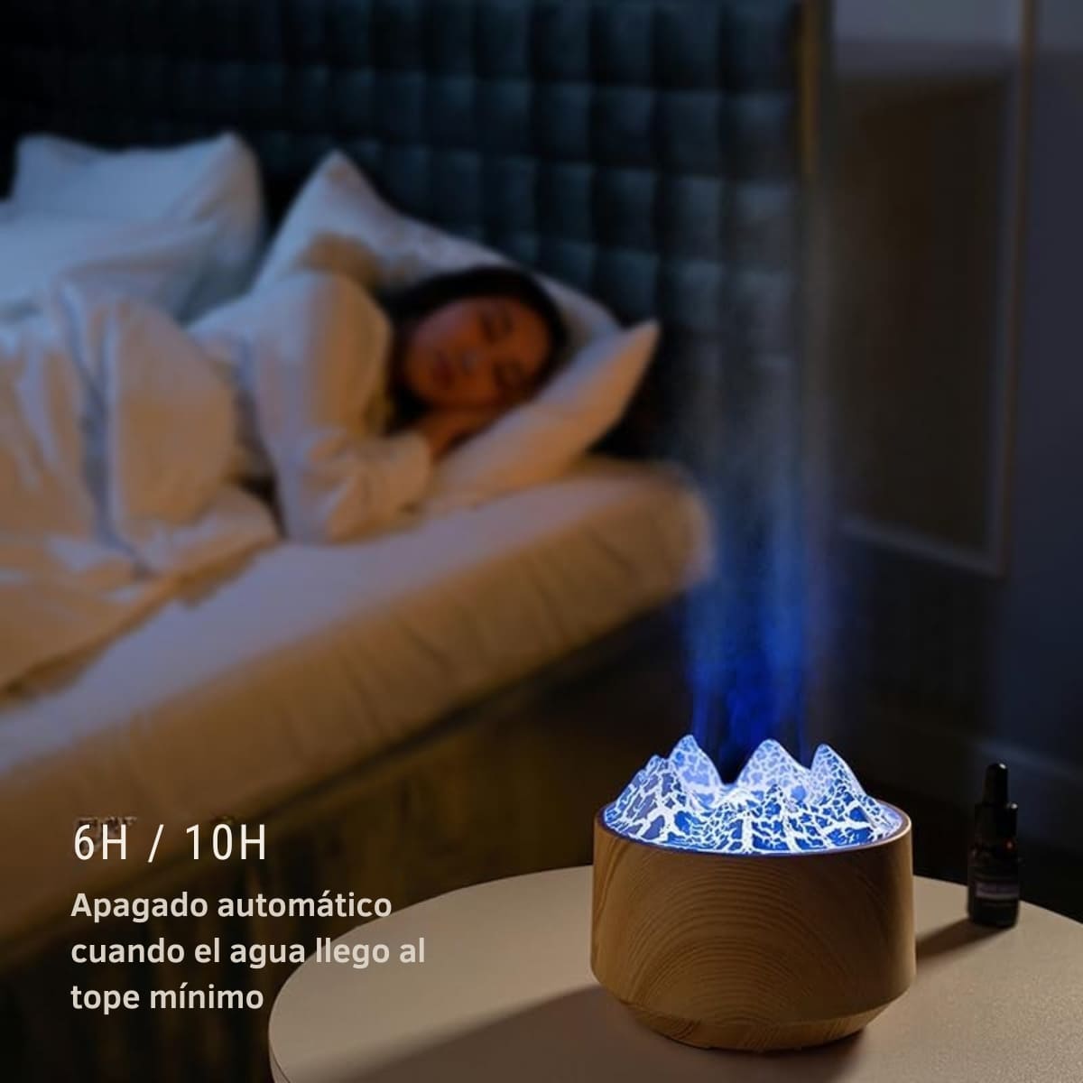 HUMIDIFICADOR FLAME MOUNTAIN CON LUCES RGB COLOR MADERA CLARO - 3