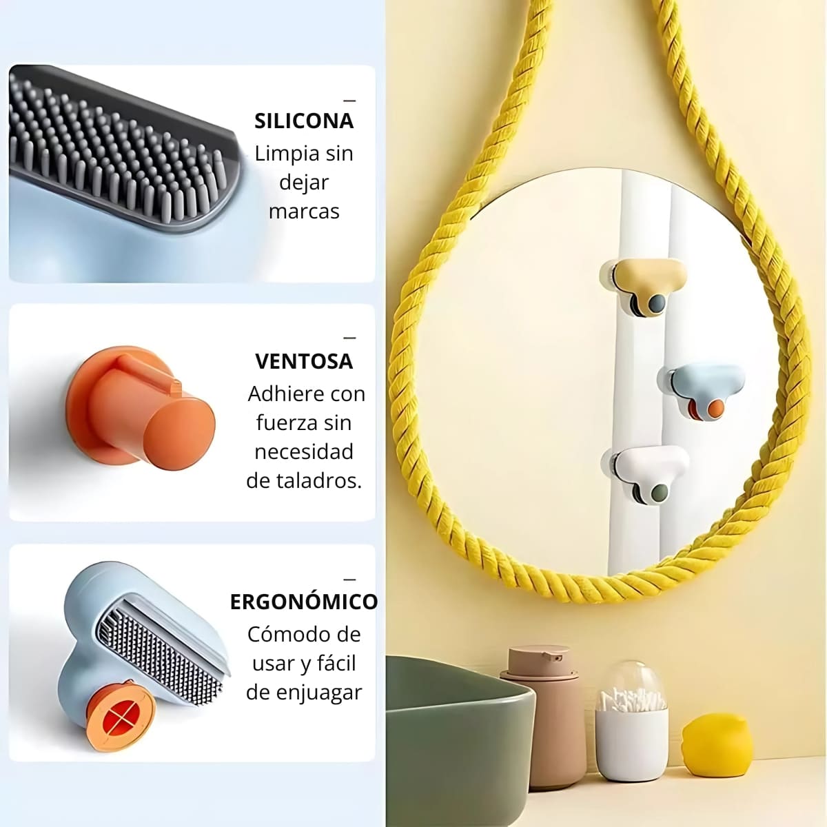 PACK DE 2 MINI LIMPIADORES DE ESPEJOS VIDRIOS - 6