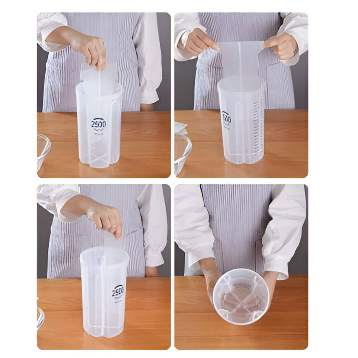 TÁPER DE 4 DIVISIONES MODELO REDONDO DE 3000ML - 6