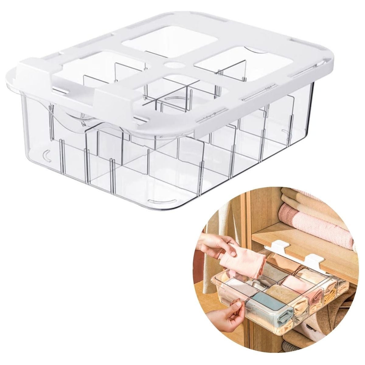 ORGANIZADORES COLGANTES PARA CLOSET TIPO A ROPA INTERIOR - 1