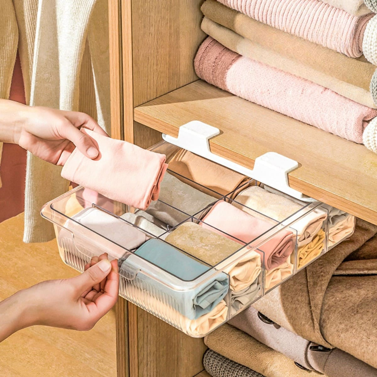 ORGANIZADORES COLGANTES PARA CLOSET TIPO A ROPA INTERIOR - 4