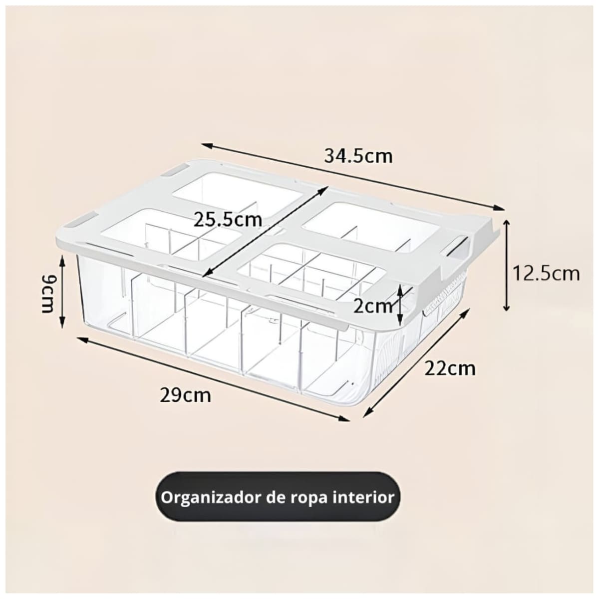ORGANIZADORES COLGANTES PARA CLOSET TIPO A ROPA INTERIOR - 7
