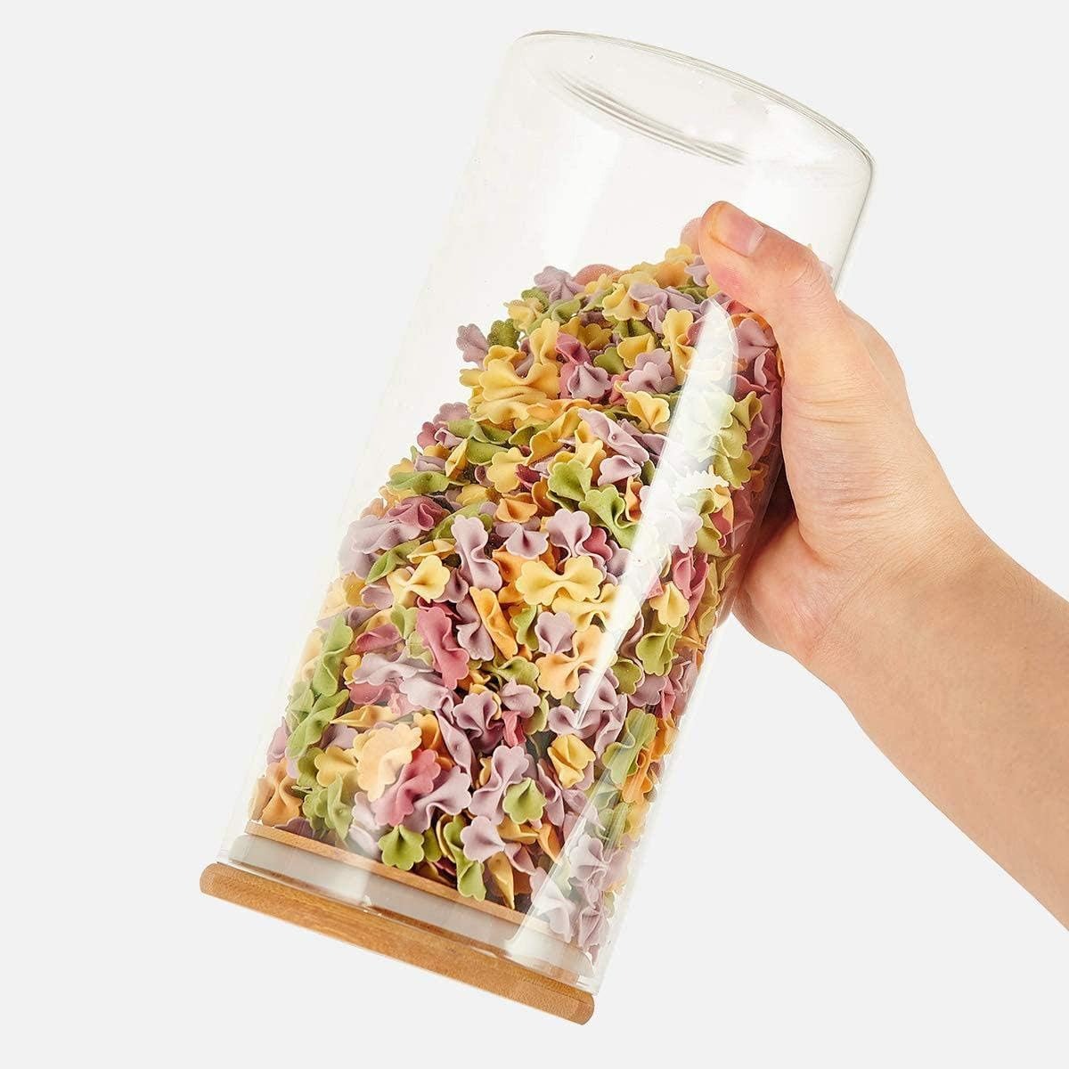 FRASCO DE BOROSILICATO HERMÉTICO CON TAPA DE BAMBÚ  1500ML - 2