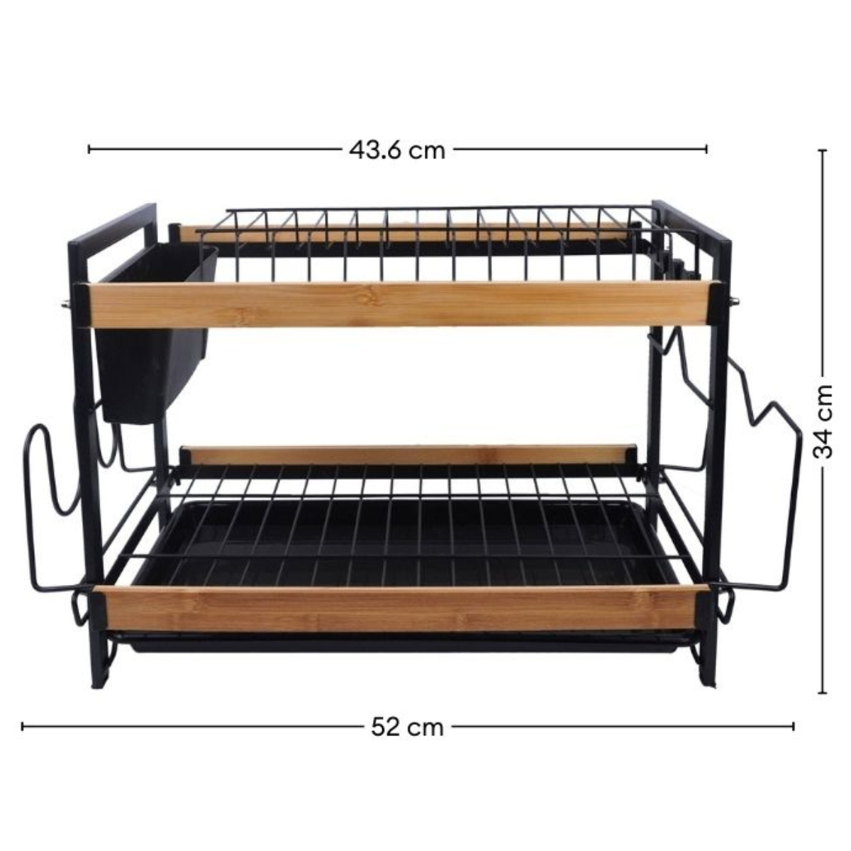 ESCURRIDOR DE PLATOS 2 NIVELES CON DETALLES BAMBÚ KATE - 6
