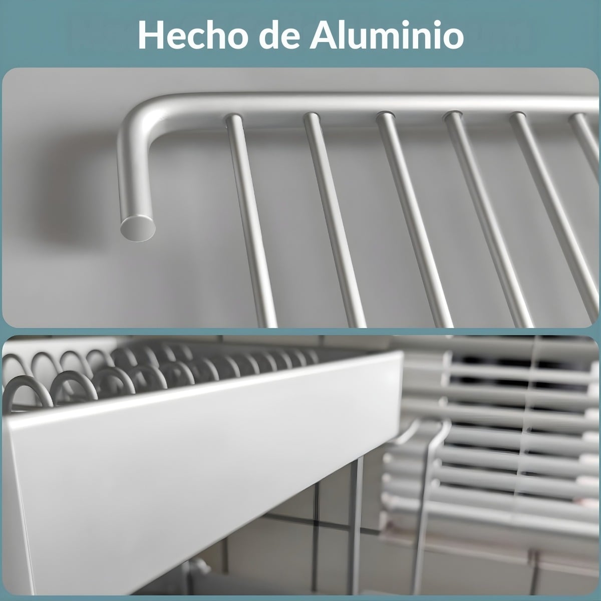 ESCURRIDOR DE PLATOS 2 NIVELES DE ALUMINIO BENICO - 3