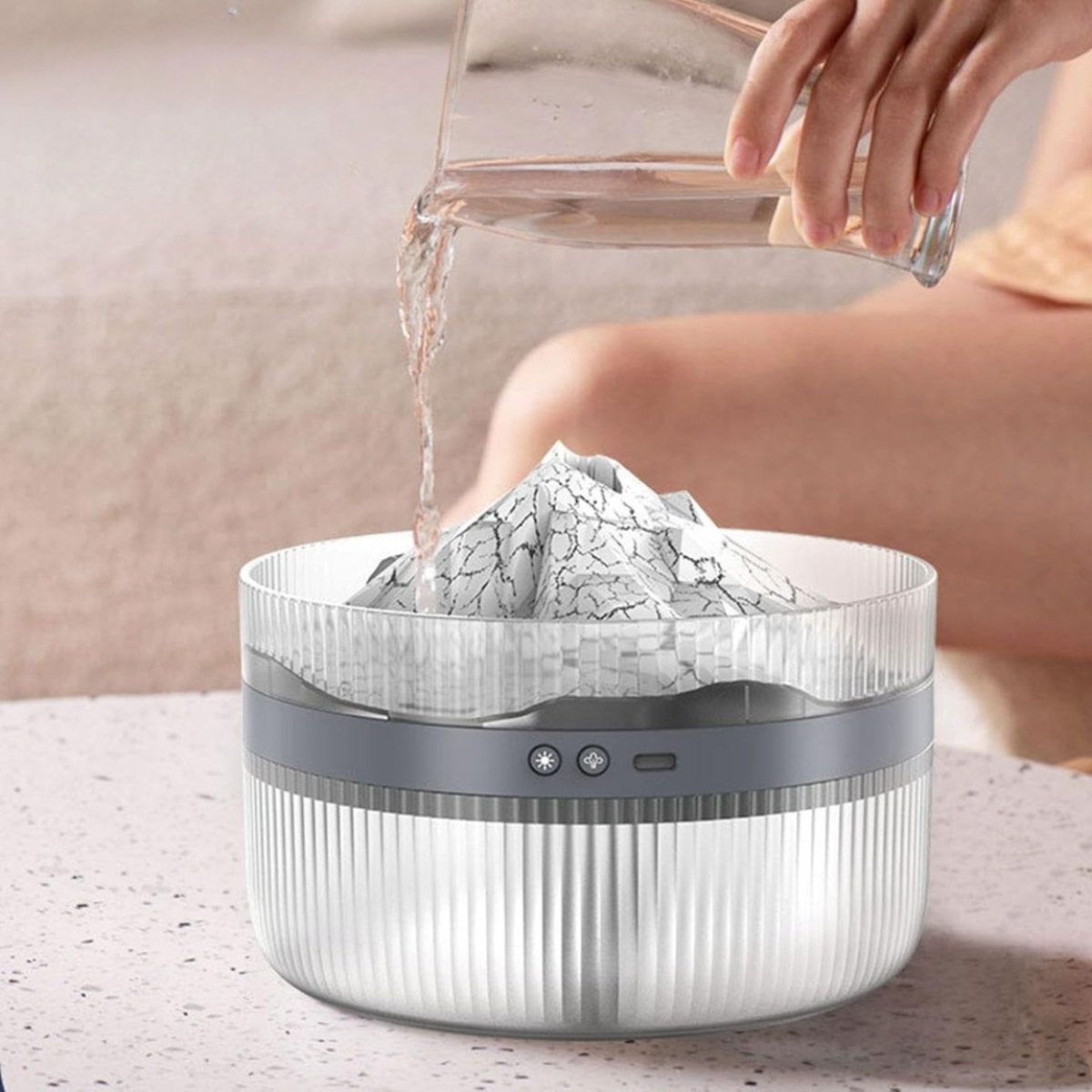 HUMIDIFICADOR DE AIRE MODELO VOLCÁN NEVADO MODELO K3 BLANCO - 3