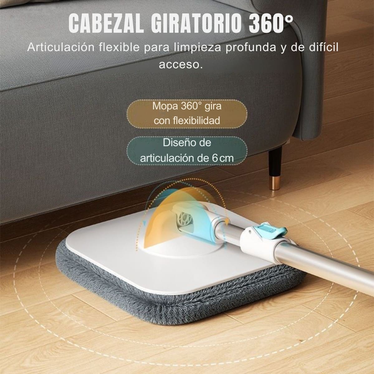 TRAPEADOR CON BALDE CUADRADO Y ESCURRIDOR FÁCIL SMART - 2