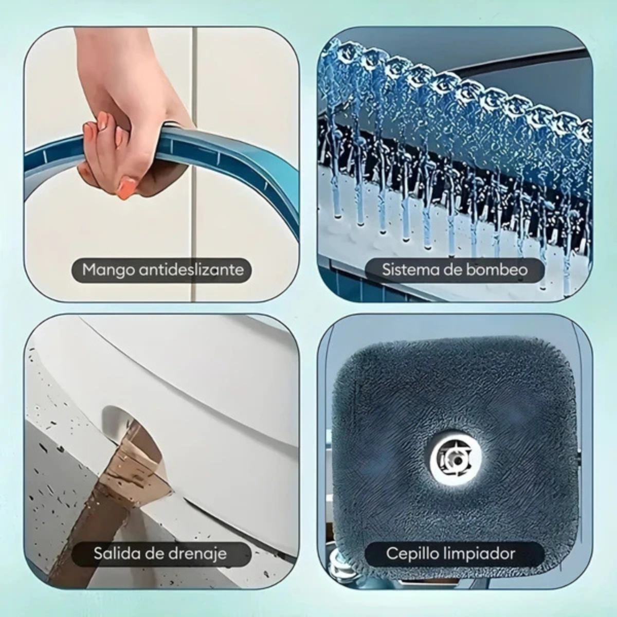 TRAPEADOR CON BALDE CUADRADO Y ESCURRIDOR FÁCIL SMART - 7