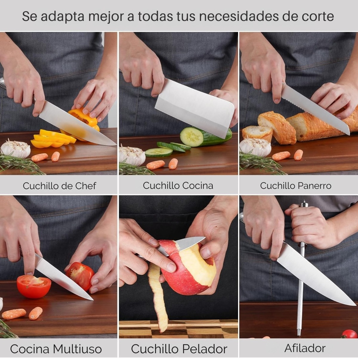 SET DE CUCHILLOS CON BASE GIRATORIA DE 8 PIEZAS BASS - 7