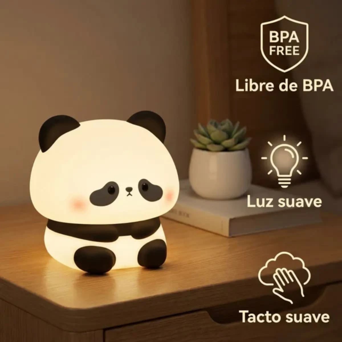 LÁMPARA DE SILICONA PANDA RECARGABLE YH307 - 4