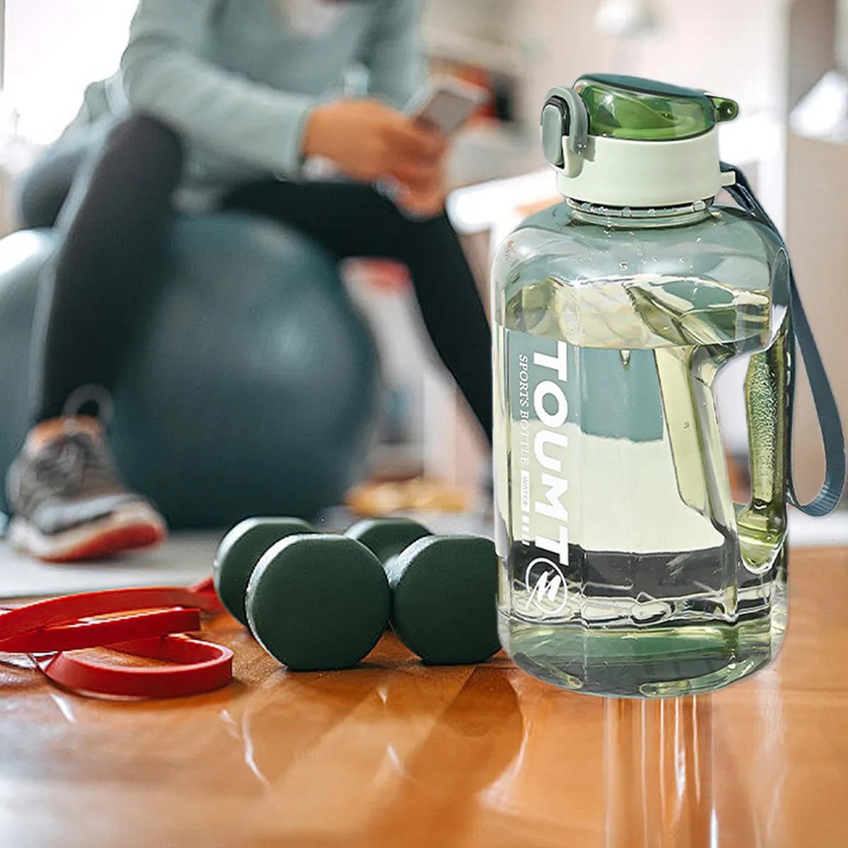 TOMATODO DEPORTIVO 2200 ML MODELO TOUMT VERDE - 7