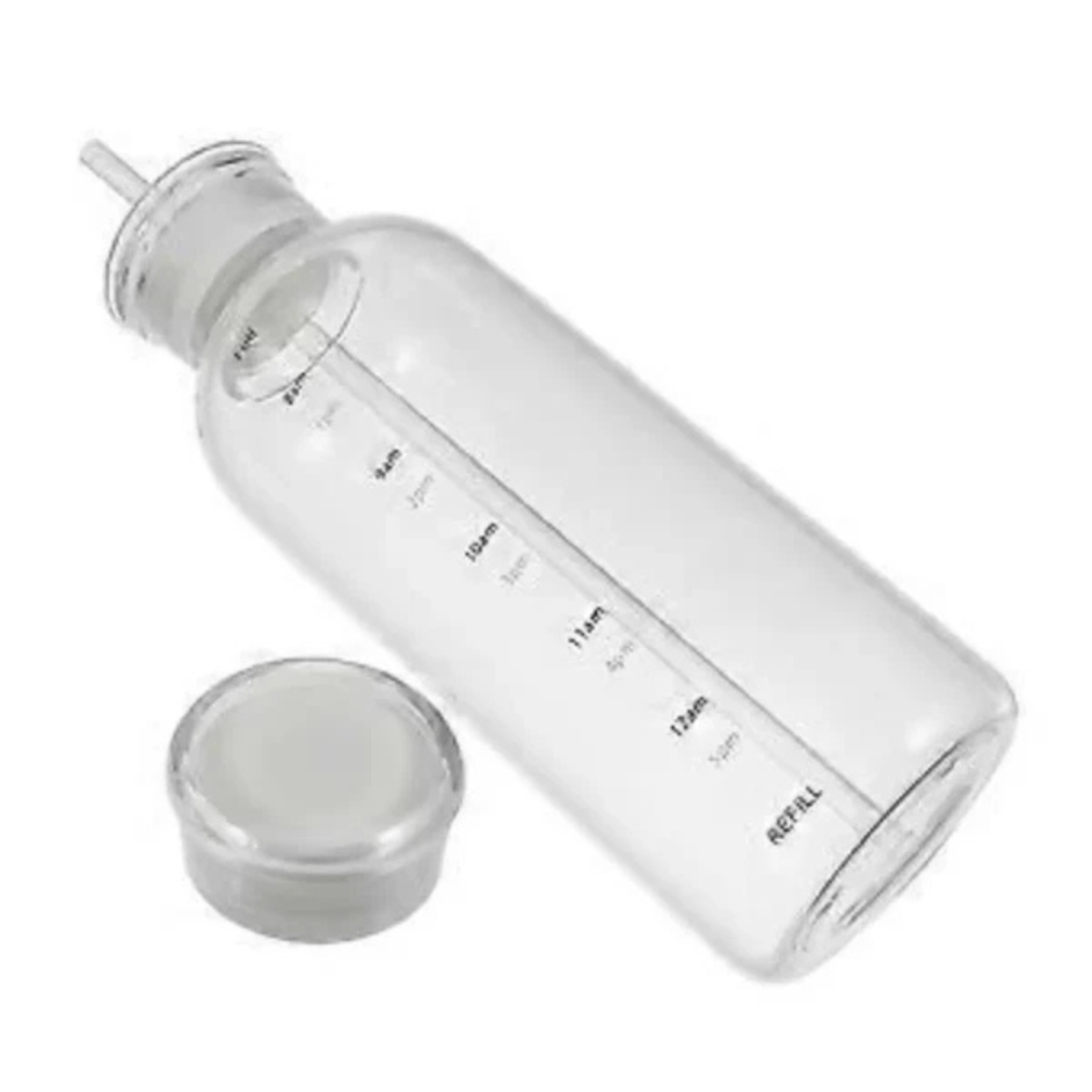 BOTELLA DE VIDRIO 800 ML CON SORBETE Y TAPAS INTERCAMBIABLES - 4