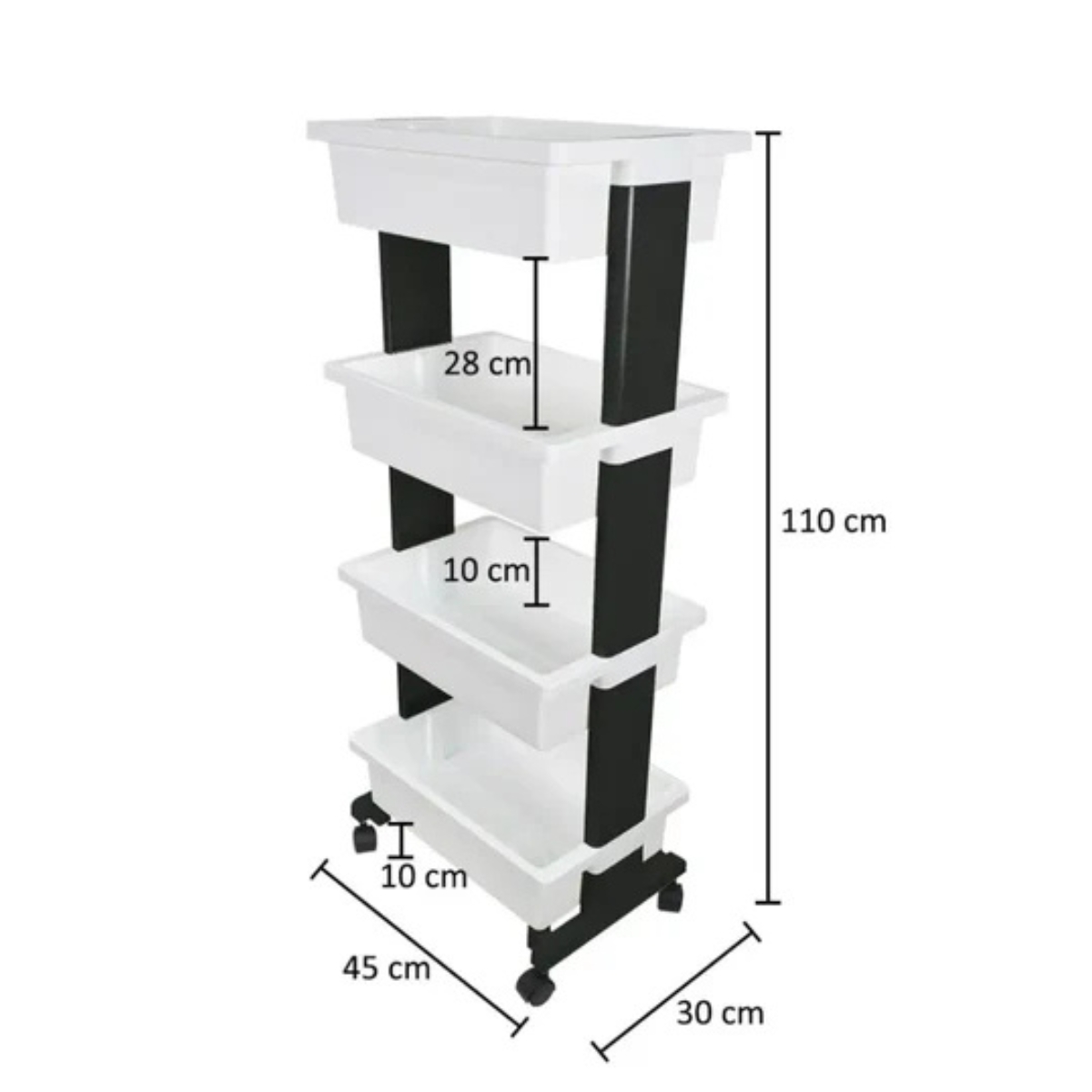 ORGANIZADOR MULTIUSO DE 4 NIVELES CON RUEDAS DARIO - 5