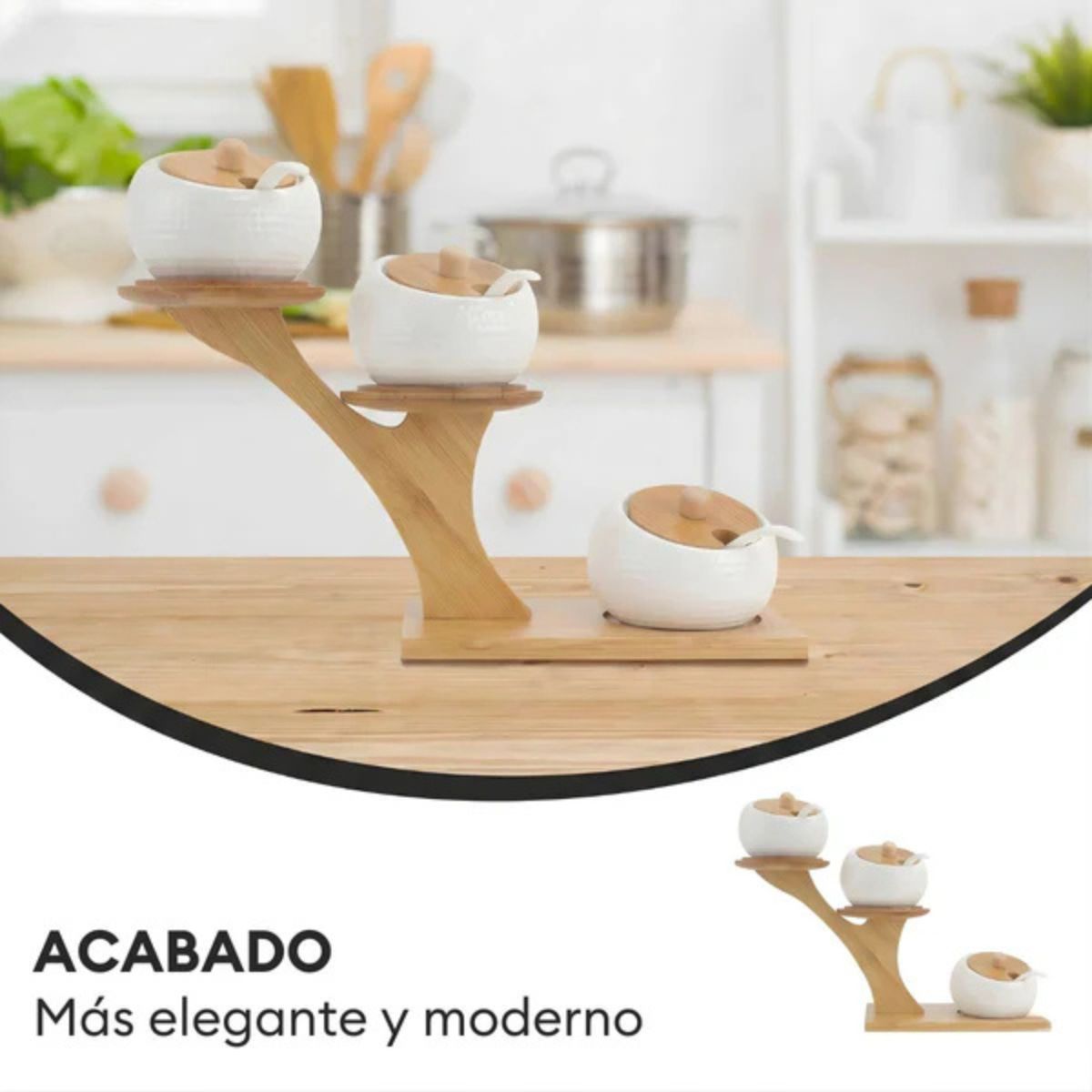 SET DE 3 CONDIMENTEROS DE CERÁMICA EMILIA - 4
