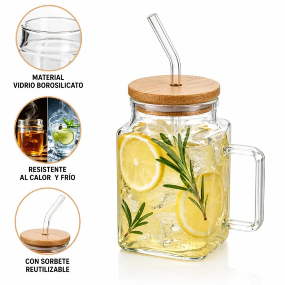 TAZA CUADRADA DE BOROSILICATO CON TAPA DE BAMBÚ - 4