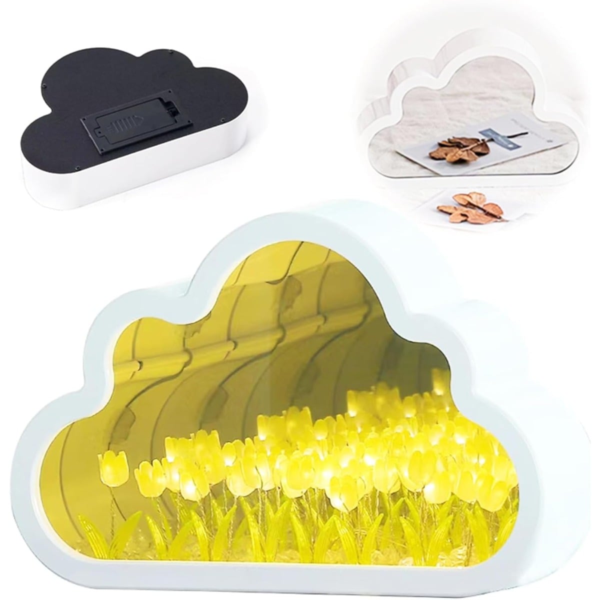 LAMPARA LED DISEÑO TULIPANES INFINITOS AMARILLO - 1