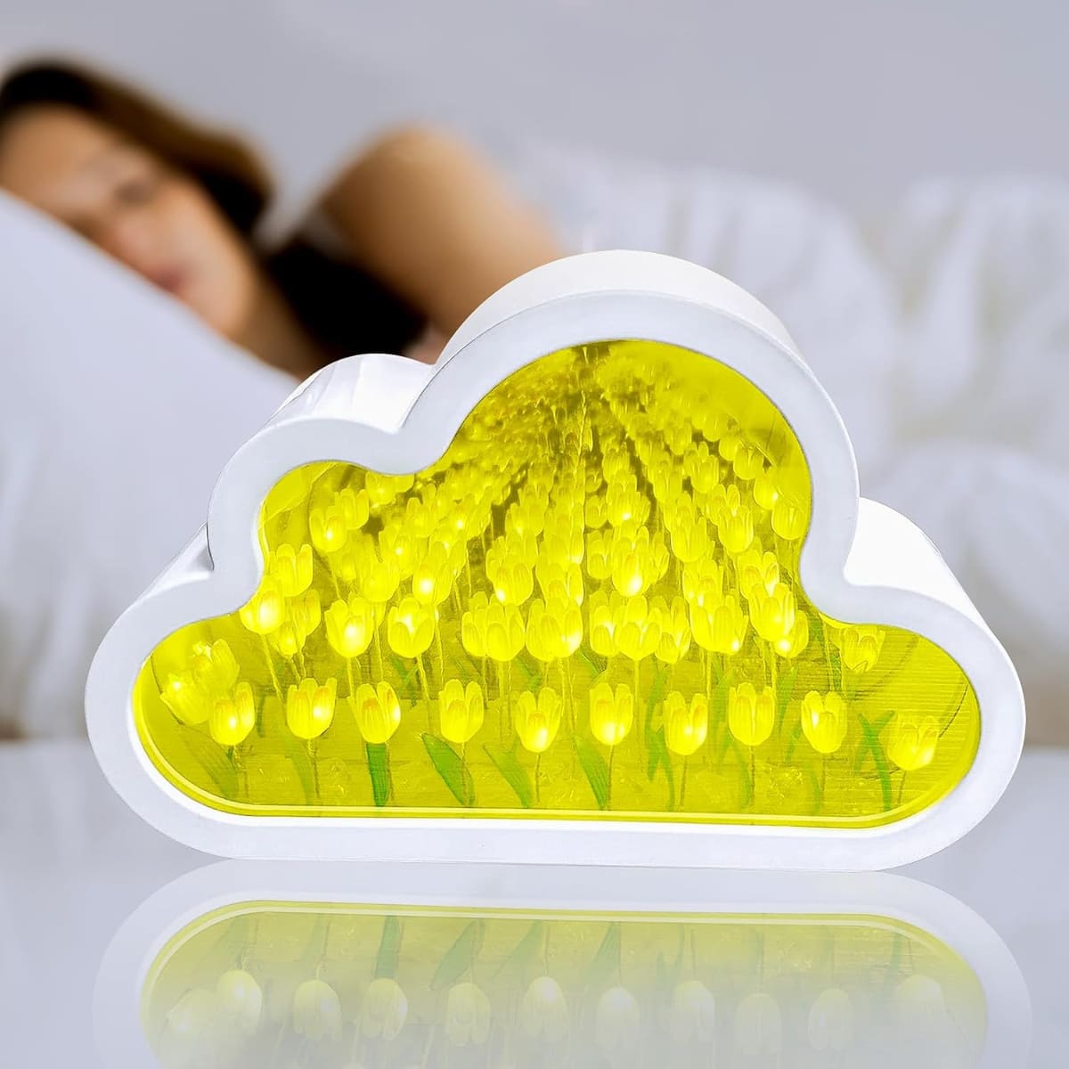LAMPARA LED DISEÑO TULIPANES INFINITOS AMARILLO - 5