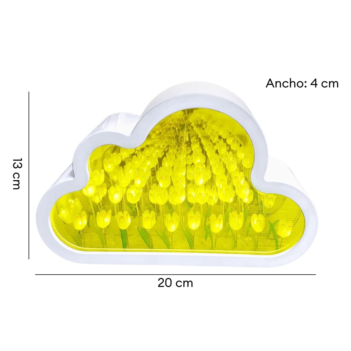 LAMPARA LED DISEÑO TULIPANES INFINITOS AMARILLO - 8