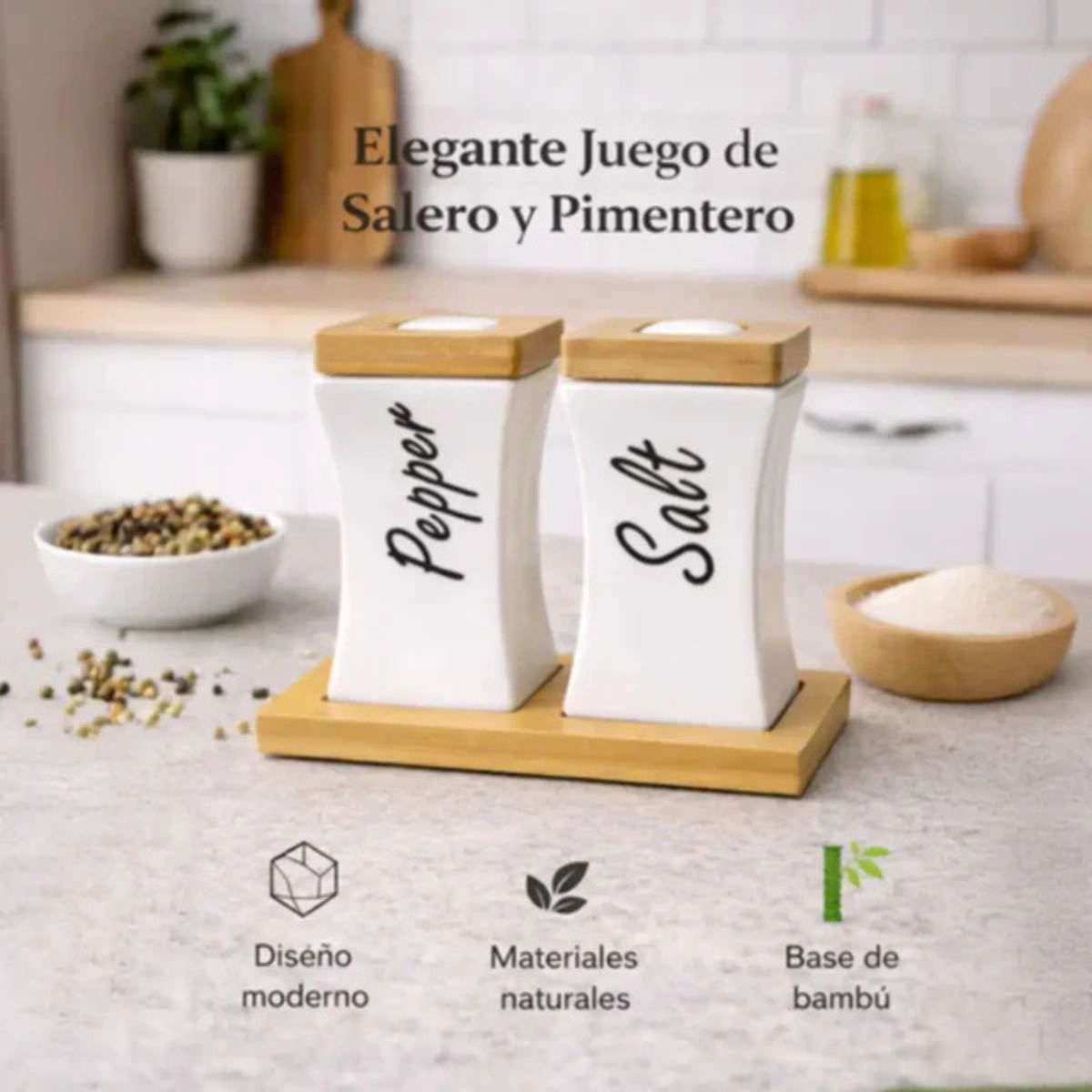 SET DE CONDIMENTEROS Y DISPENSADORES DE 4 PIEZAS - 5