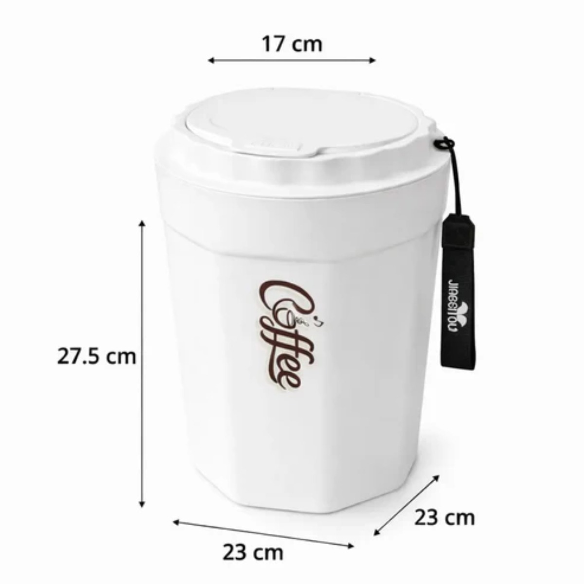 TACHO DE BASURA CON TAPA A PRESIÓN 10L COFFE - 7