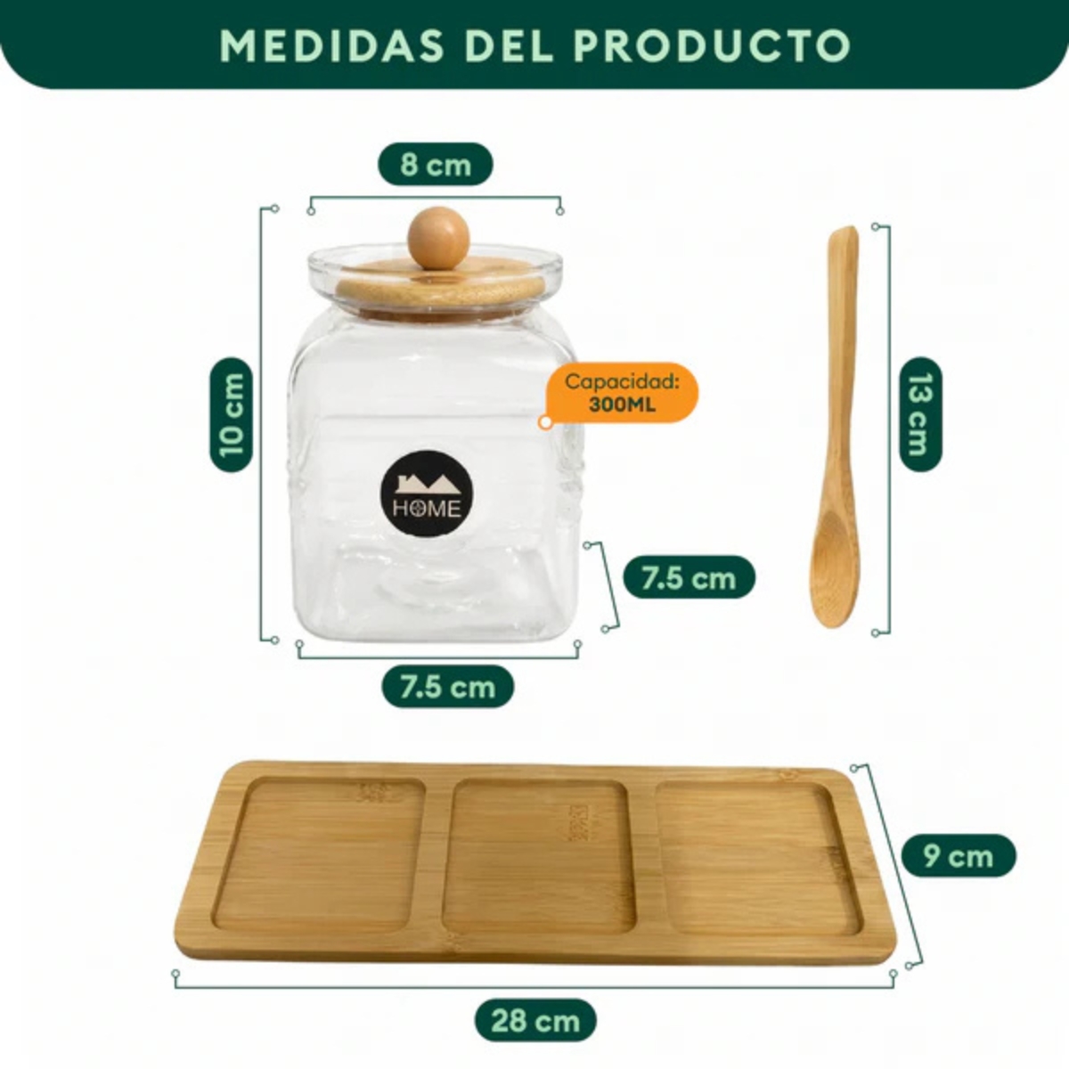 SET DE 3 CONDIMENTEROS CON BASE TERRANOVA - 5