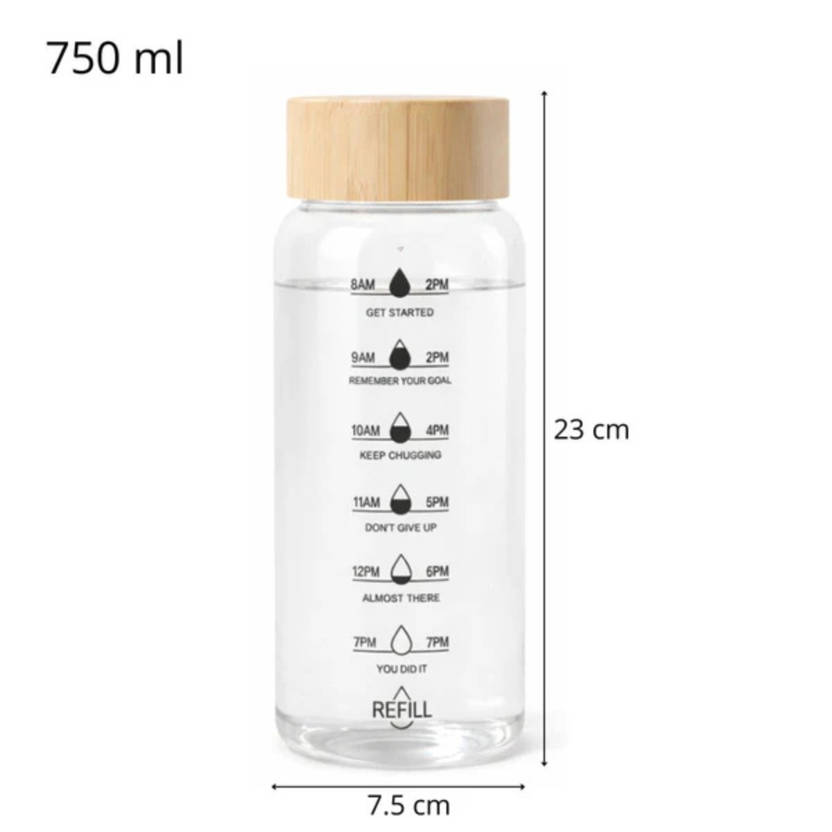 TOMATODO DE VIDRIO CON TAPA DE BAMBÚ DE 750ML ROUTINE - 7