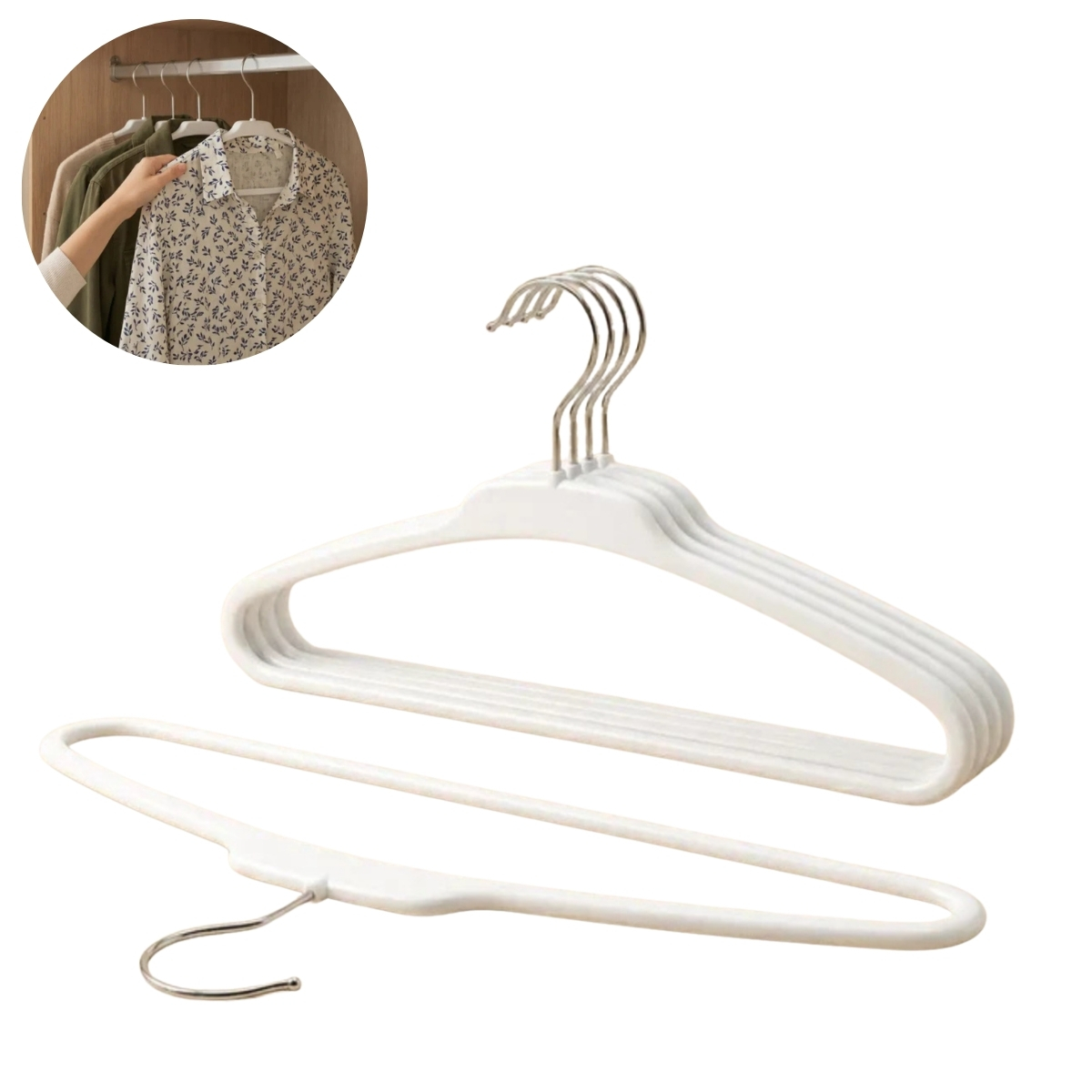SET DE 5 COLGADORES DE ROPA YOMH - 1