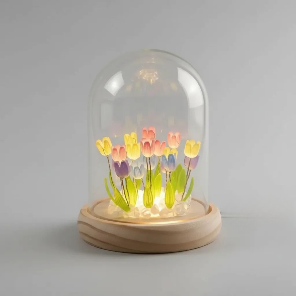 LÁMPARA CÚPULA DE TULIPANES DECORATIVA MIXTO - 5