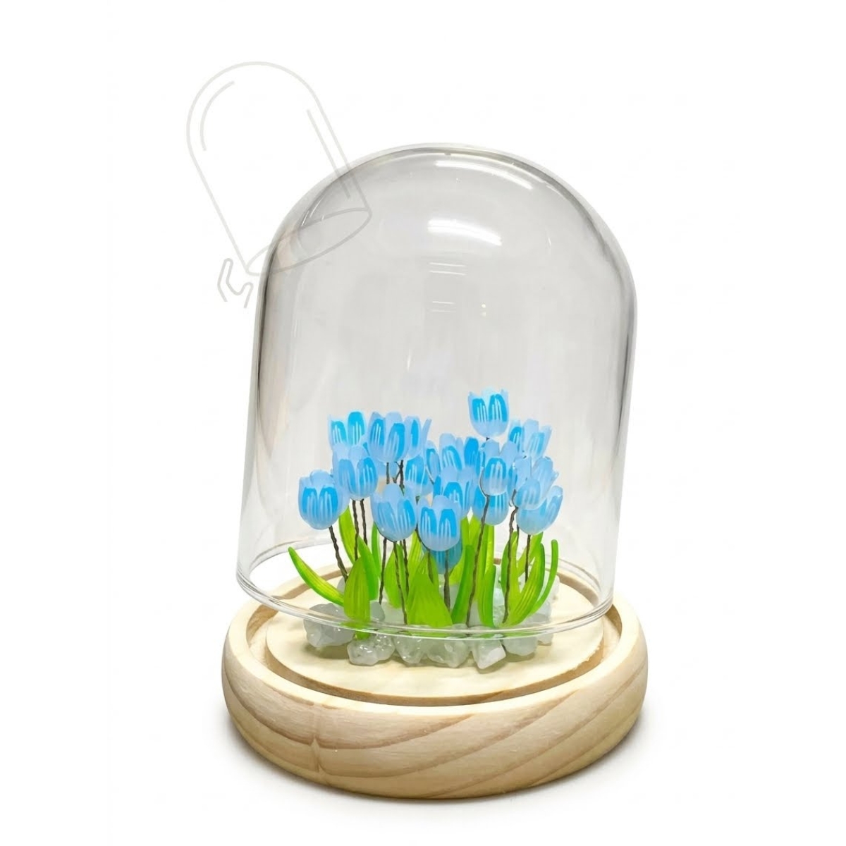 LÁMPARA CÚPULA DE TULIPANES DECORATIVA CELESTE - 5