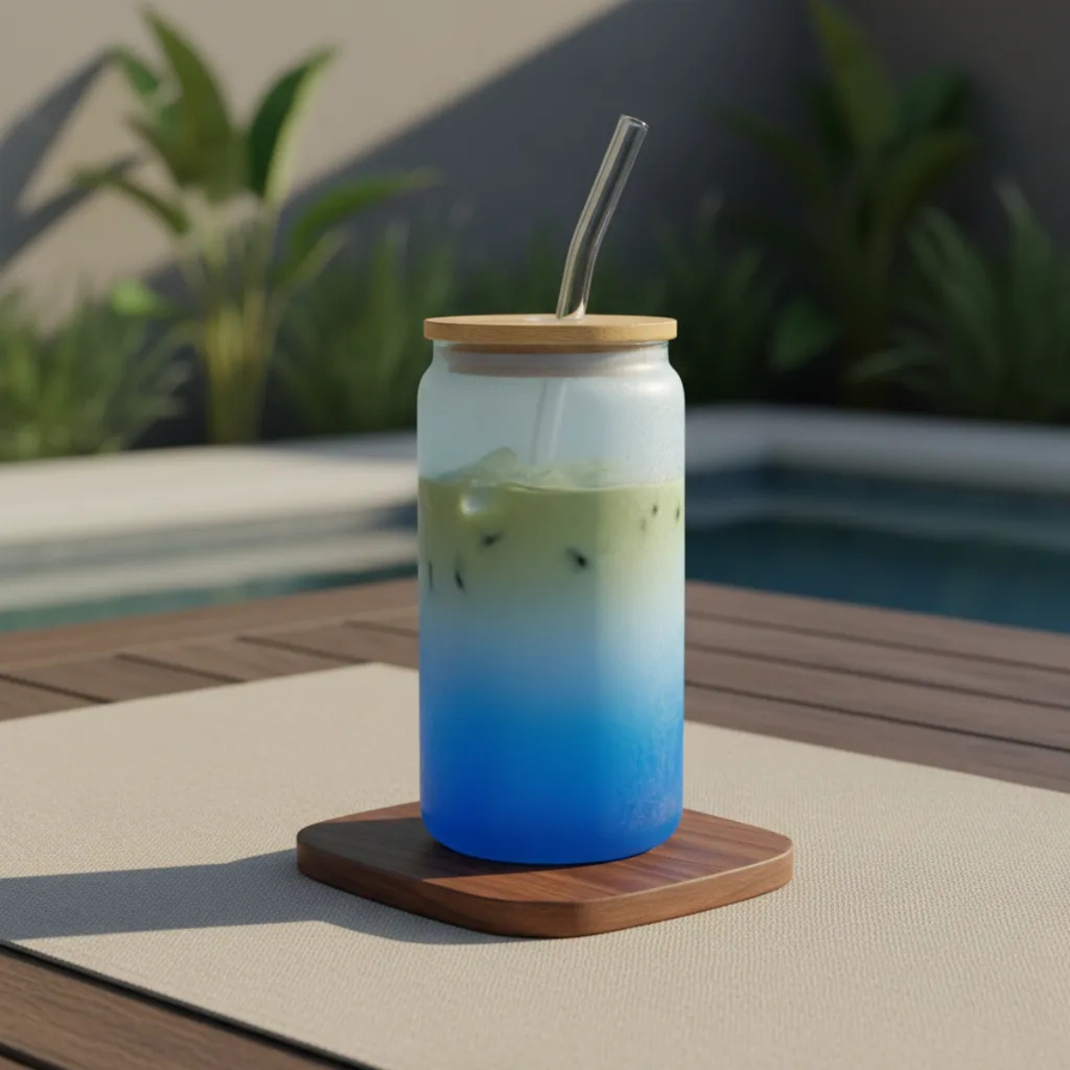 VASO NÓRDICO NEÓN DE VIDRIO 500 ML AZUL - 4