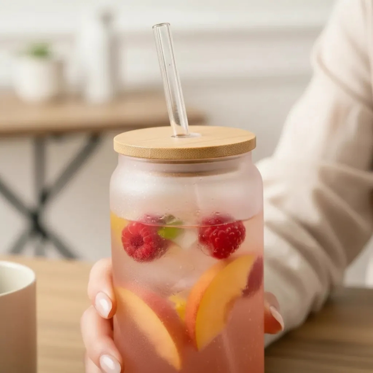 VASO NÓRDICO NEÓN DE VIDRIO 500 ML ROJO - 3