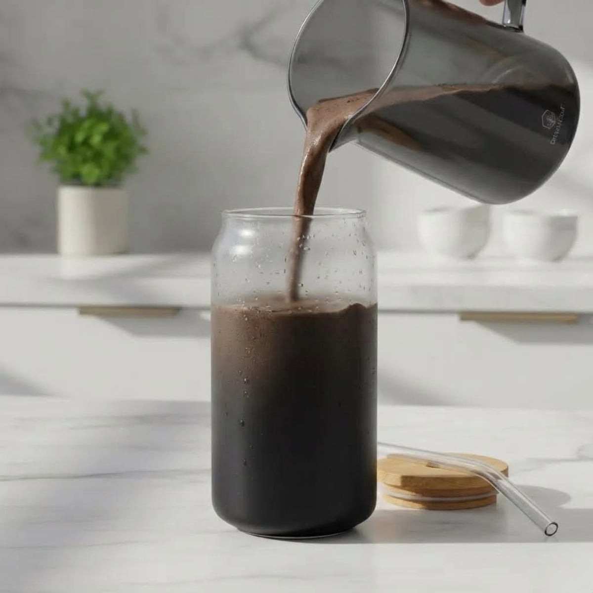 VASO NÓRDICO NEÓN DE VIDRIO 500 ML NEGRO - 2