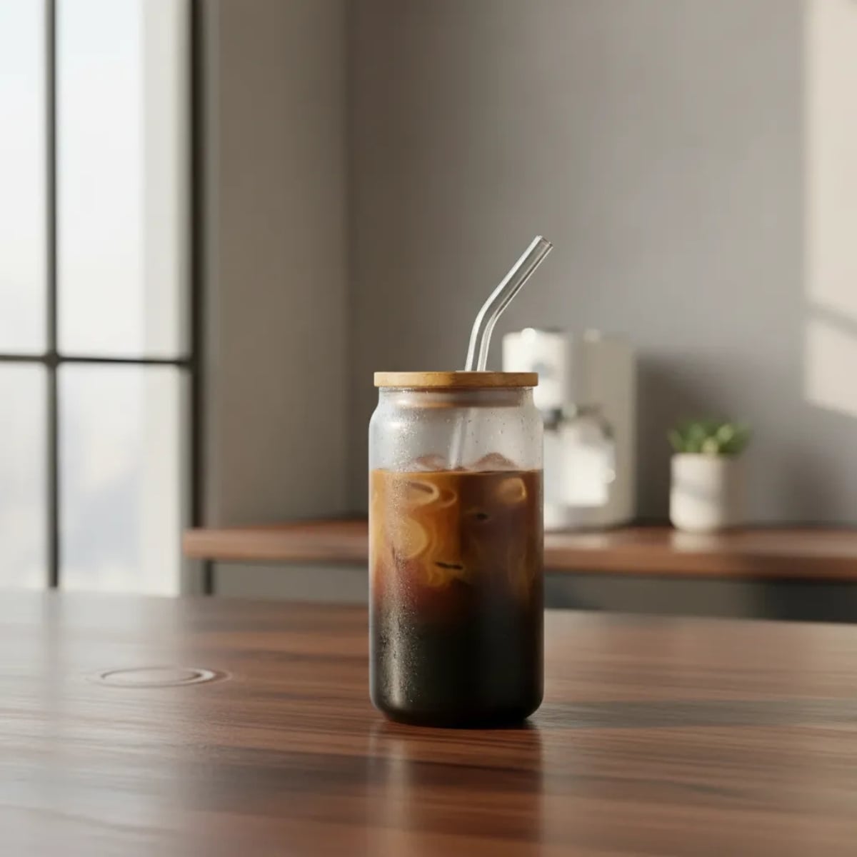 VASO NÓRDICO NEÓN DE VIDRIO 500 ML NEGRO - 4