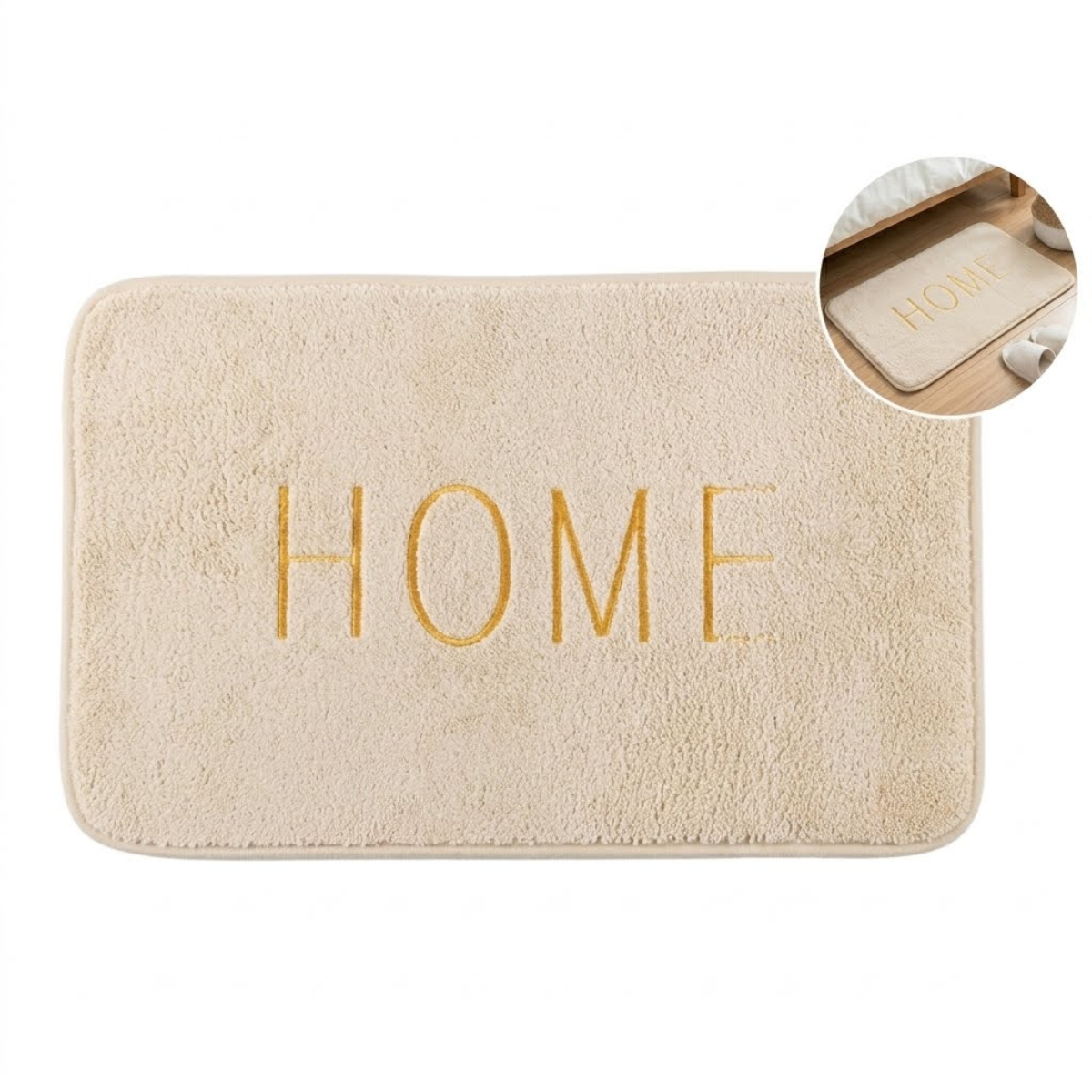 TAPETE ANTIDESLIZANTE HOME BEIGE - 1