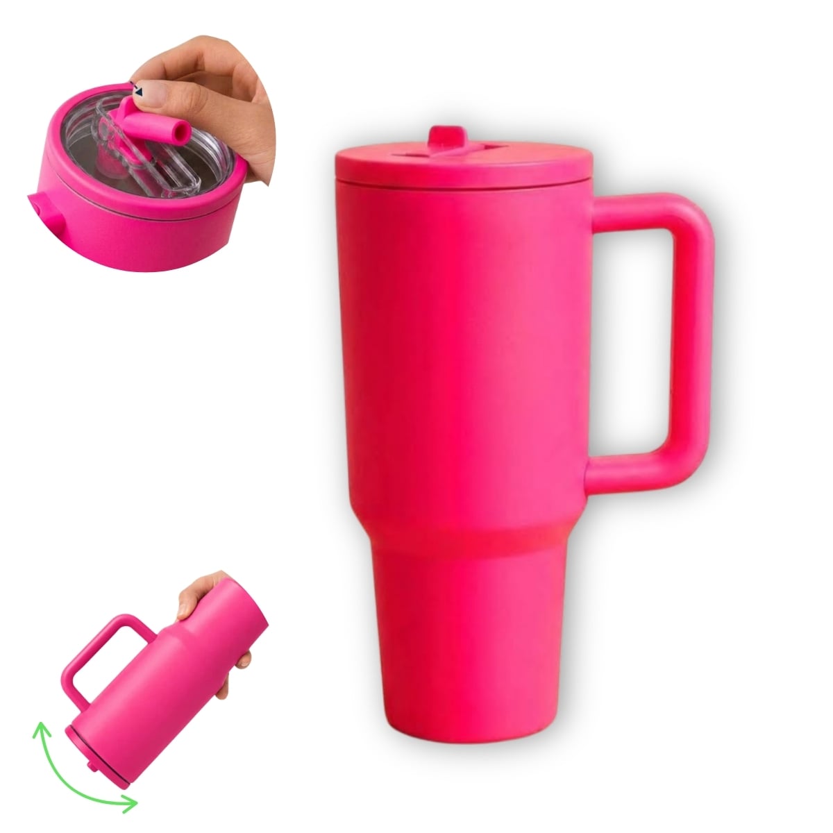 VASO TOMATODO TÉRMICO 1200 ML CON SORBETE PARIS ROSADO - 1