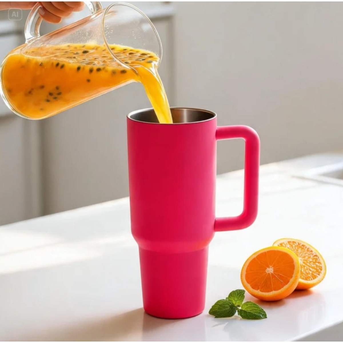 VASO TOMATODO TÉRMICO 1200 ML CON SORBETE PARIS ROSADO - 2