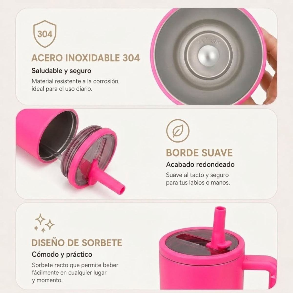 VASO TOMATODO TÉRMICO 1200 ML CON SORBETE PARIS ROSADO - 6