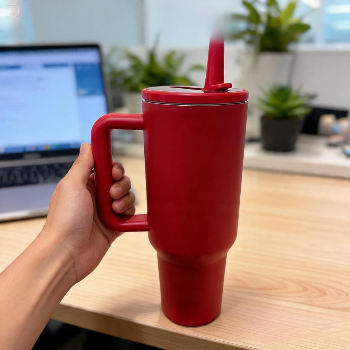 VASO TOMATODO TÉRMICO 1200 ML CON SORBETE PARIS ROJO - 2