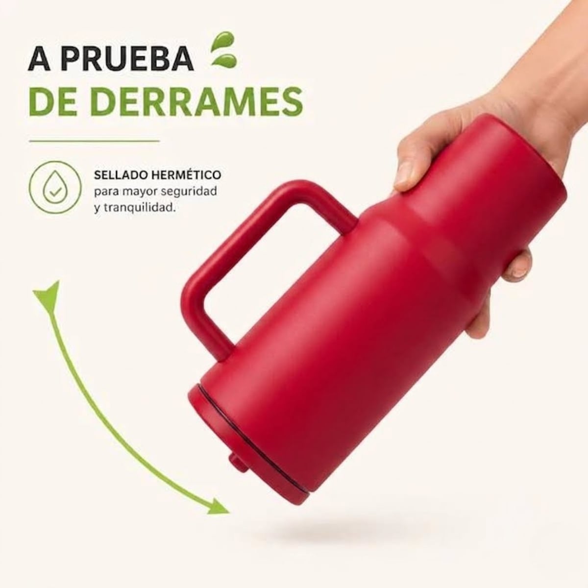 VASO TOMATODO TÉRMICO 1200 ML CON SORBETE PARIS ROJO - 5