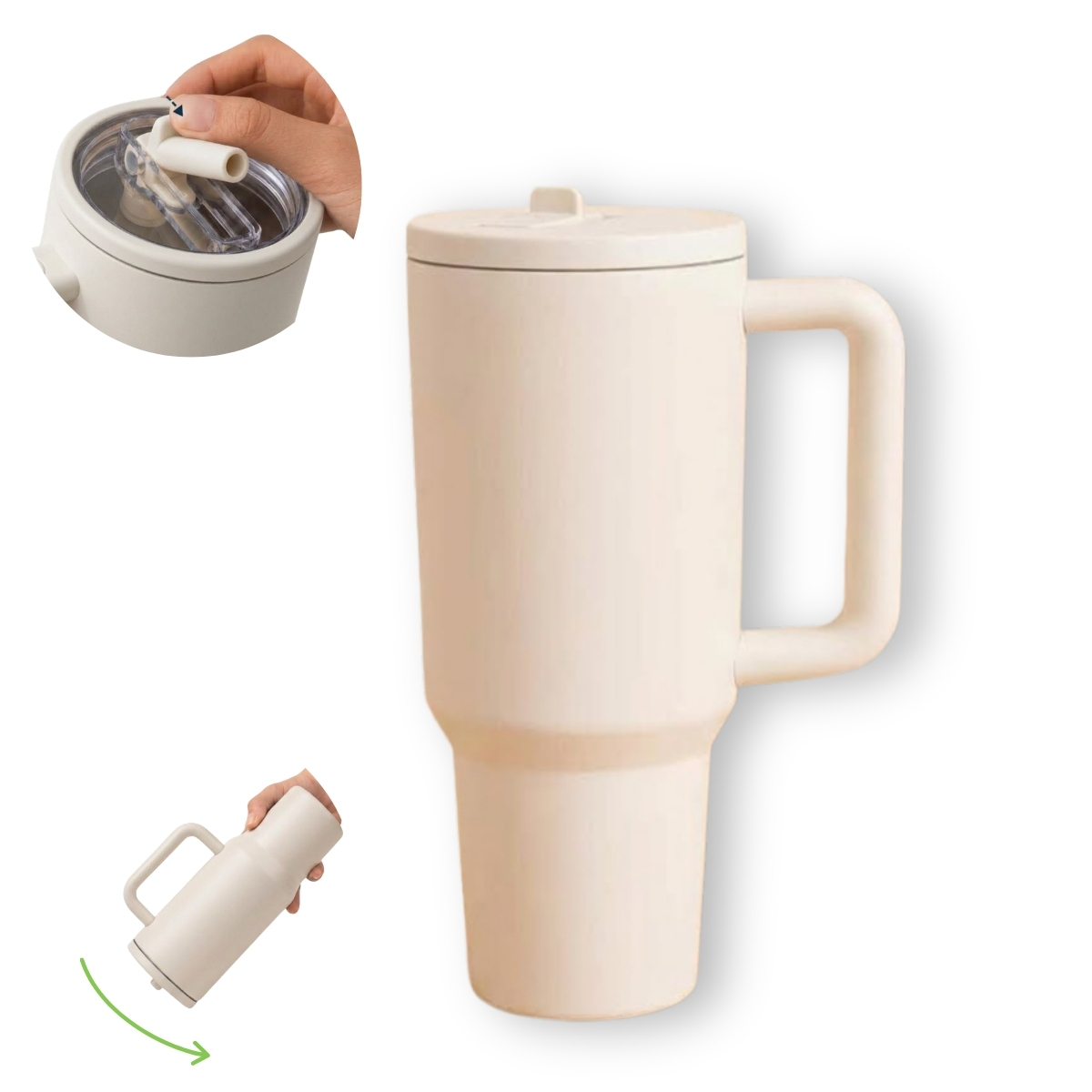 VASO TOMATODO TÉRMICO 1200 ML CON SORBETE PARIS BLANCO - 1