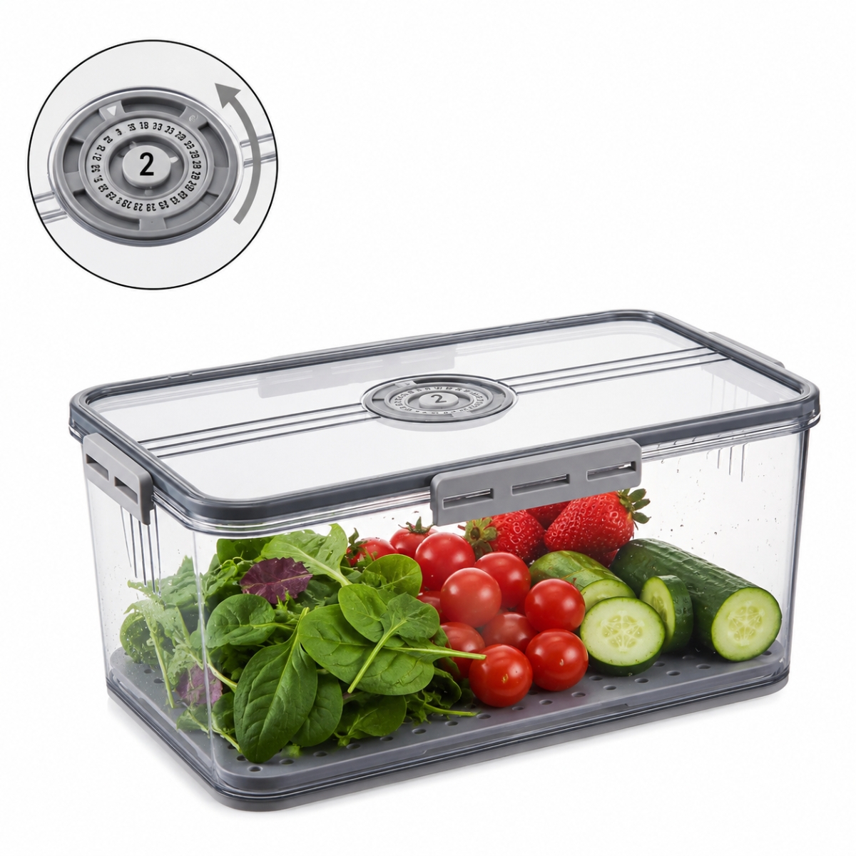 TÁPER HERMÉTICO DE CALIDAD PREMIUM TAMAÑO L - 7002 - 1