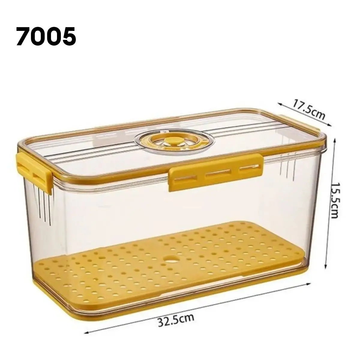 TÁPER HERMÉTICO PREMIUM AMARILLO TAMAÑO M - 7005 - 7