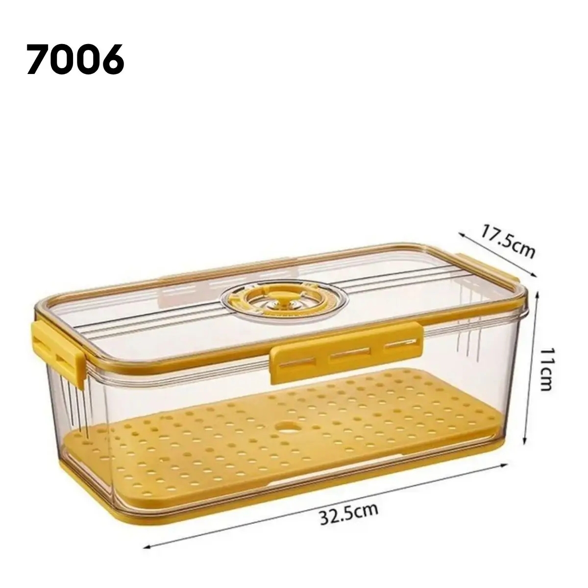 TÁPER HERMÉTICO PREMIUM AMARILLO TAMAÑO M - 7006 - 7