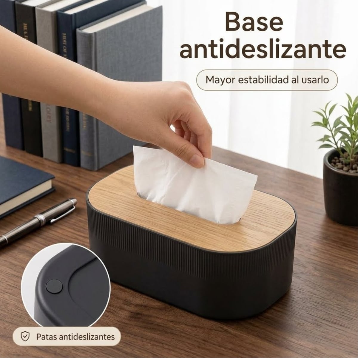 DISPENSADOR DE SERVILLETAS OVALADO NEGRO - 4
