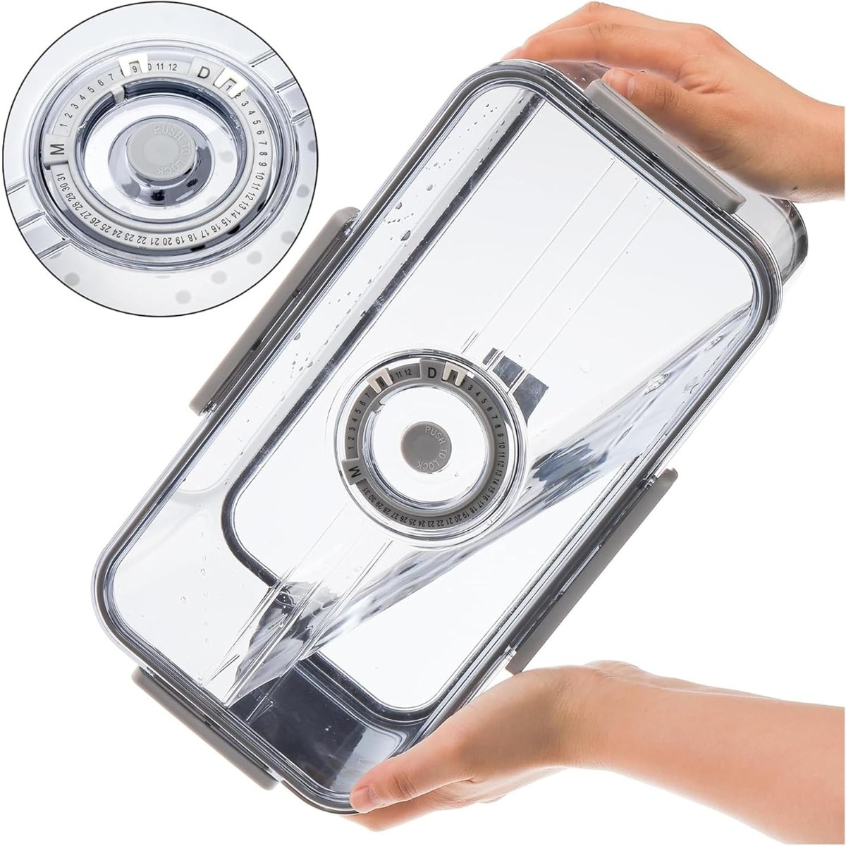 TÁPER HERMÉTICO PREMIUM GRIS TAMAÑO M - 7006 - 5