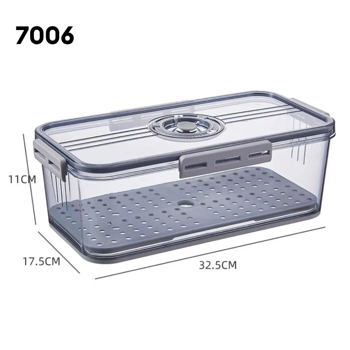 TÁPER HERMÉTICO PREMIUM GRIS TAMAÑO M - 7006 - 8