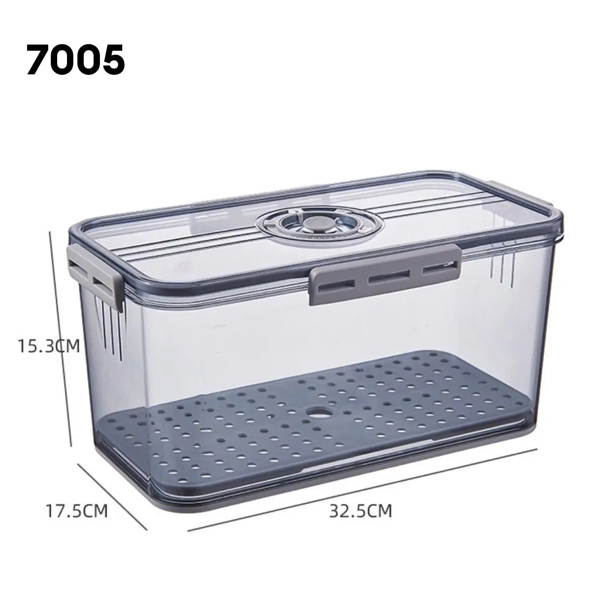 TÁPER HERMÉTICO PREMIUM GRIS TAMAÑO M - 7005 - 7