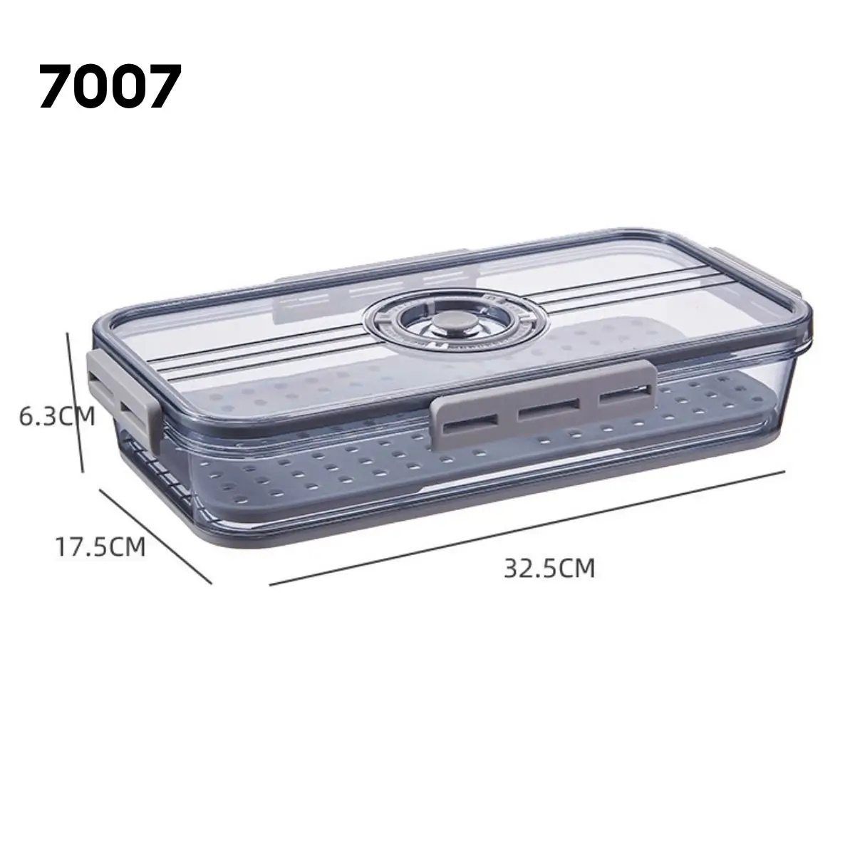 TÁPER HERMÉTICO PREMIUM GRIS TAMAÑO M - 7007 - 7