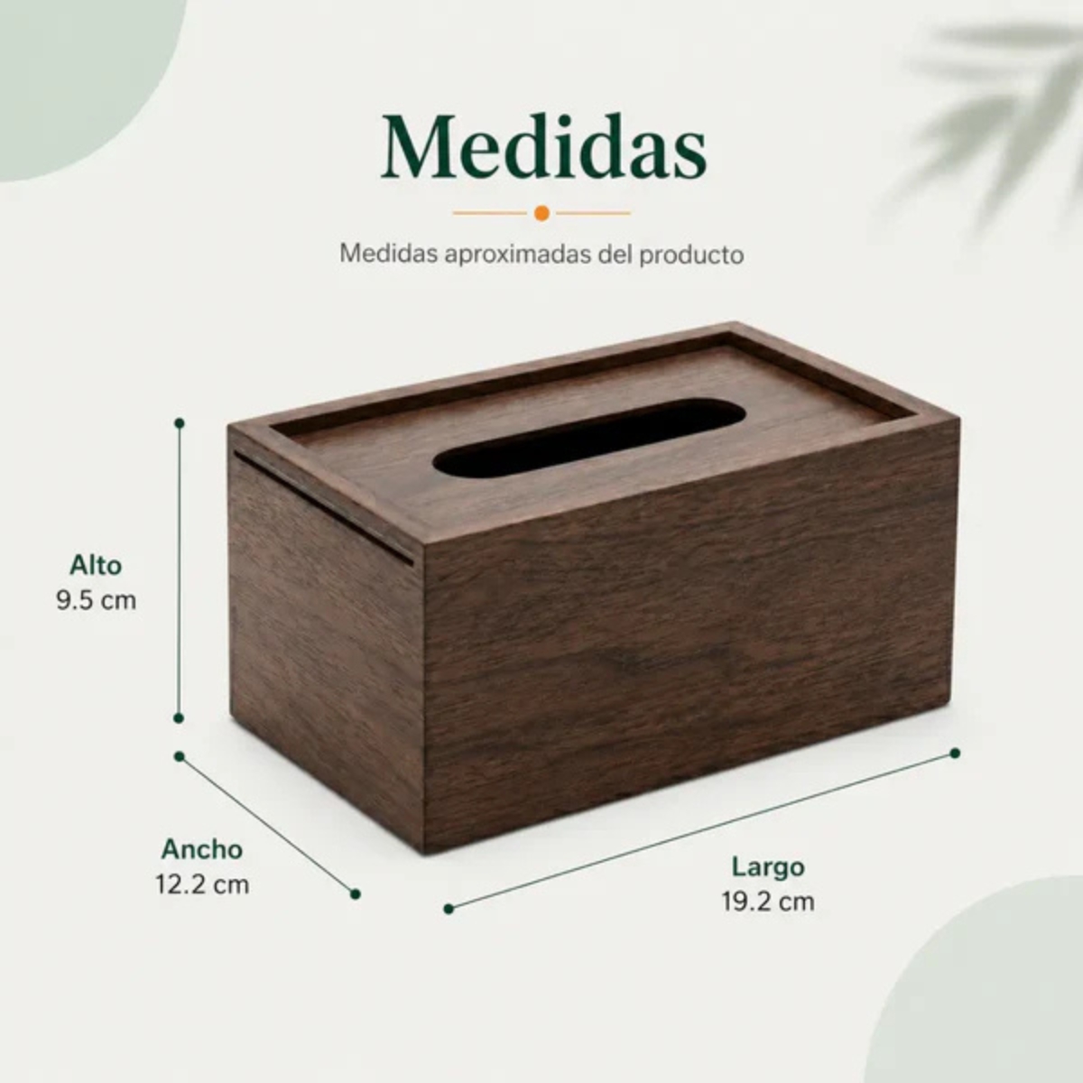 DISPENSADOR DE PAÑUELOS DISEÑO MADERA BAMBÚ OSCURO - 6