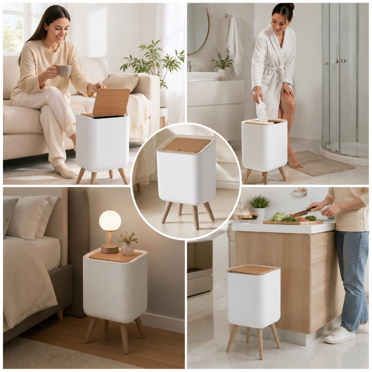 TACHO DE BASURA CON TAPA TOUCH 8 LITROS LUMEN - 6